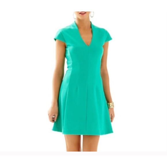 Lilly Pulitzer Brielle Textured Fit & Flare Dress – Seafoam Green – Size Small - Picture 1 of 6